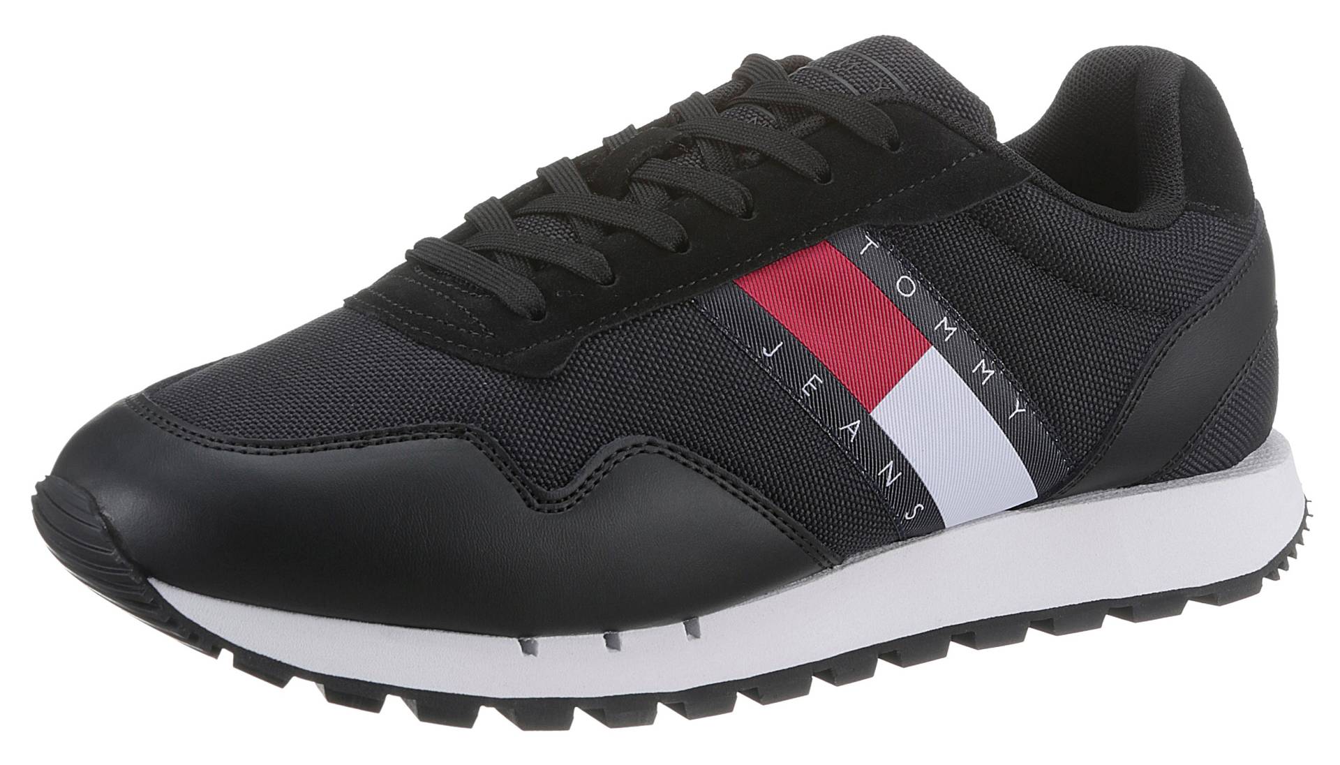 Tommy Jeans Sneaker »RETRO LEATHER TJM ESS«, mit grosser Logoverzierung, Freizeitschuh, Halbschuh, Schnürschuh von Tommy Jeans