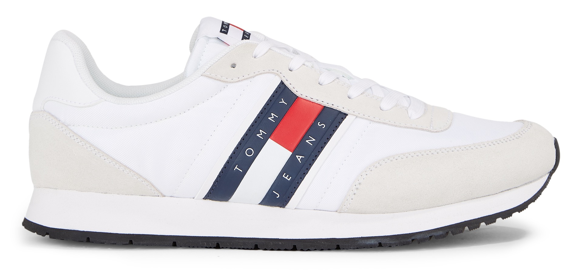 Tommy Jeans Sneaker »TJM RUNNER CASUAL ESS«, Freizeitschuh, Halbschuh, Schnürschuh mit seitlicher Logoflagge von Tommy Jeans