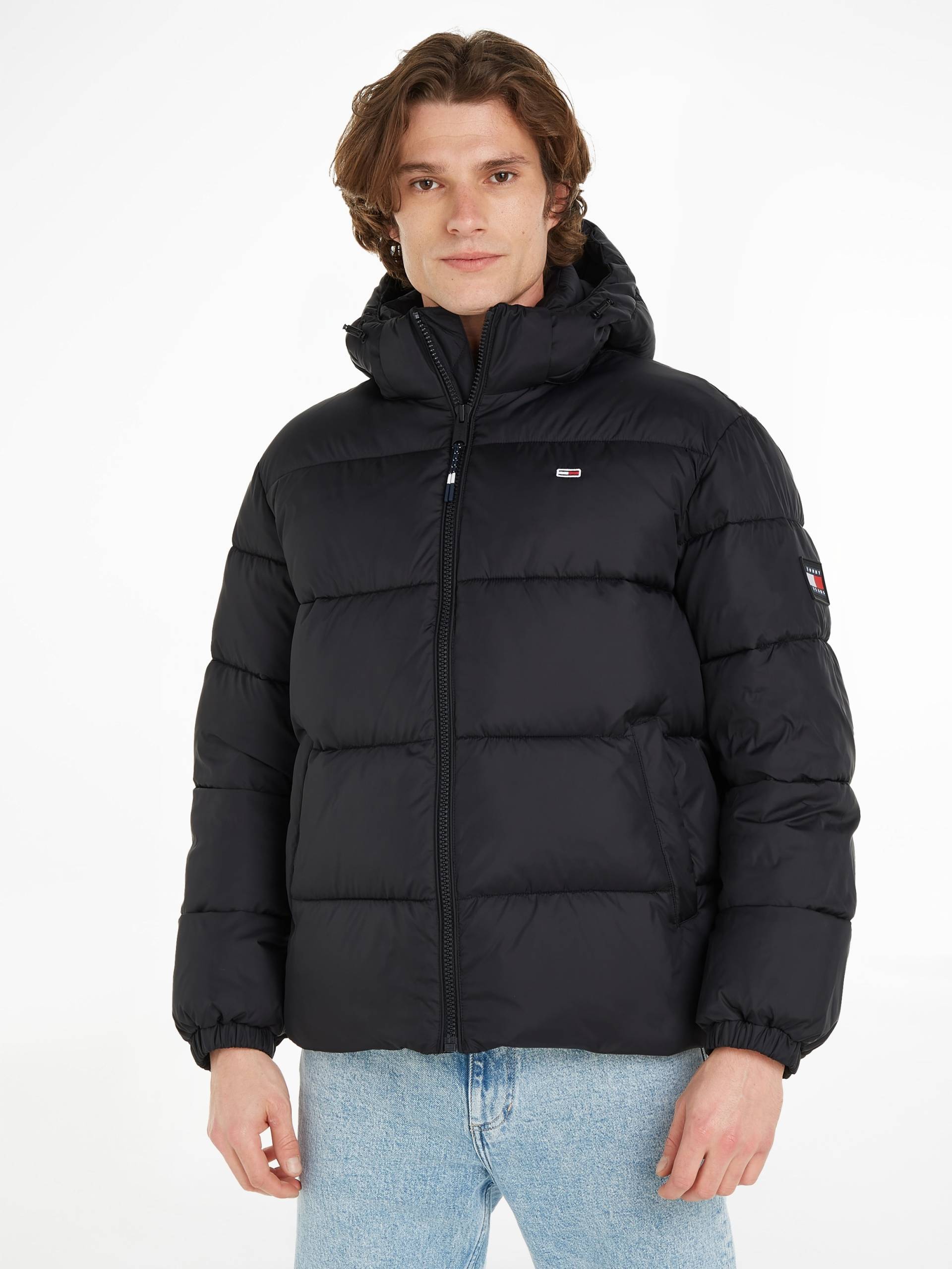 Tommy Jeans Steppjacke »TJM ESSENTIAL PUFFER JACKET«, mit Kapuze, mit Logoschriftzug in der Kapuze von Tommy Jeans