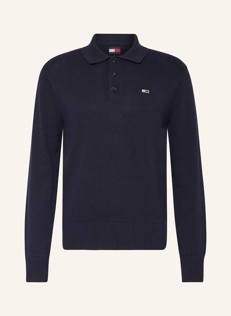 Tommy Jeans Strick-Poloshirt blau von Tommy Jeans