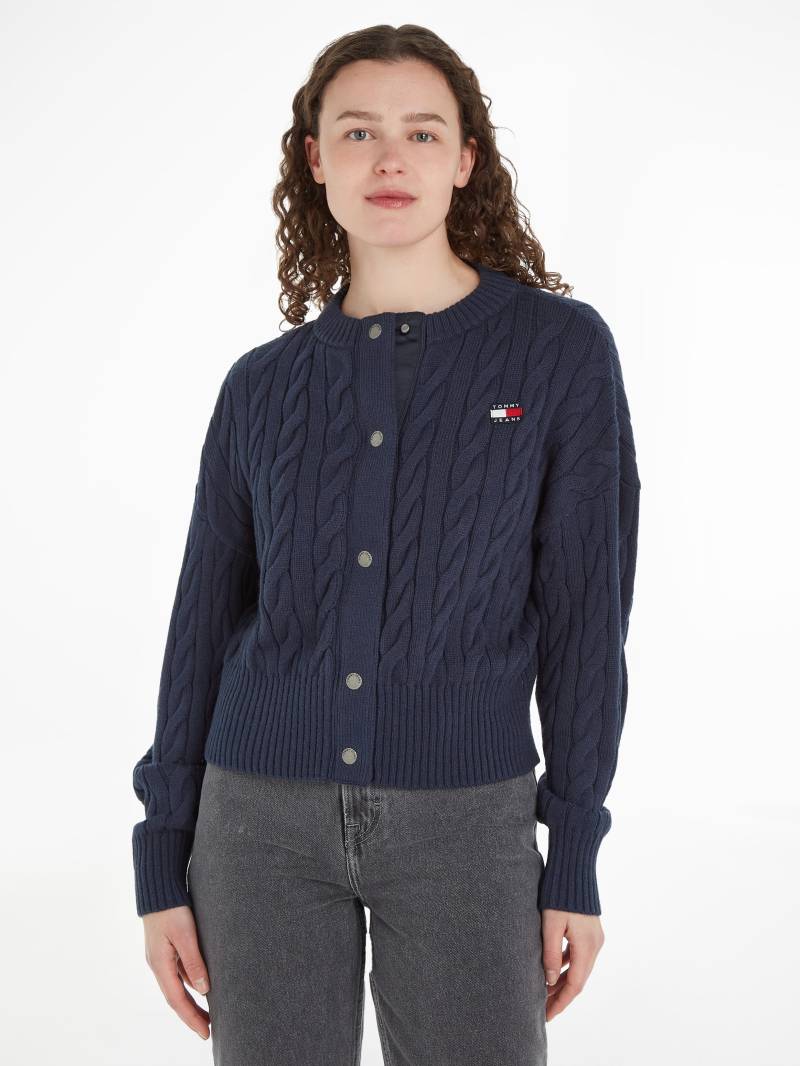 Tommy Jeans Strickjacke »TJW BADGE CABLE CARDIGAN«, mit Tommy Jeans Logo-Badge von Tommy Jeans