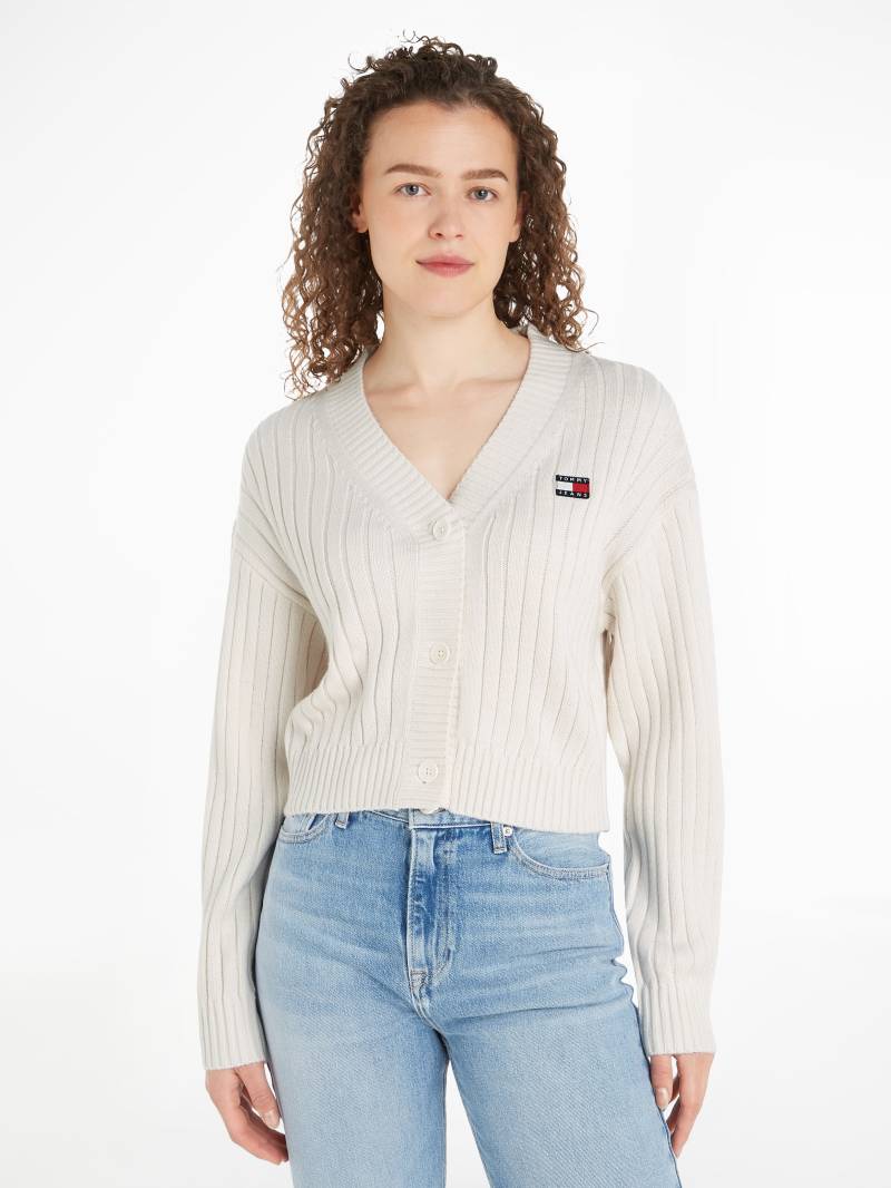 Tommy Jeans Strickjacke »TJW BADGE V-NECK CARDIGAN EXT«, mit Tommy Jeans Logo-Badge von Tommy Jeans