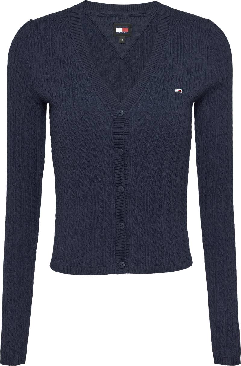 Tommy Jeans Strickjacke »TJW CABLE ESSENTIAL CARDIGAN«, mit Zopfmuster, Logostickerei von Tommy Jeans