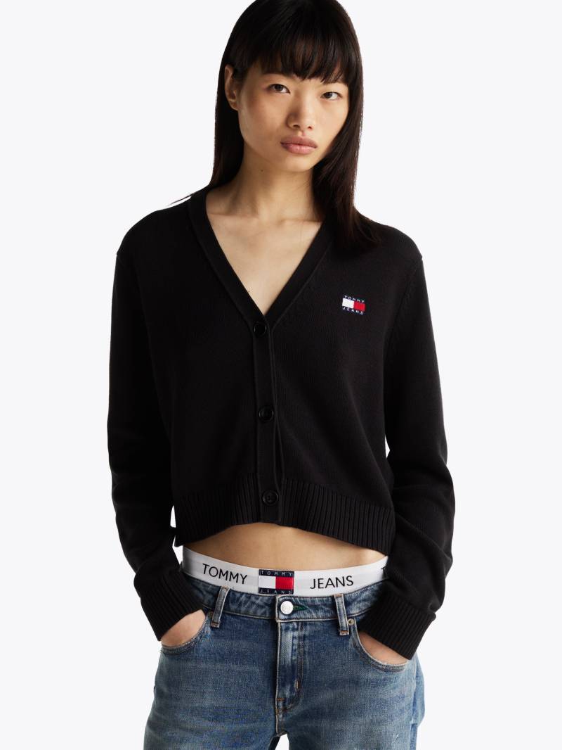 Tommy Jeans Strickjacke »TJW ESSENTIAL BADGE CARDIGAN EXT«, mit Logo-Badge von Tommy Jeans