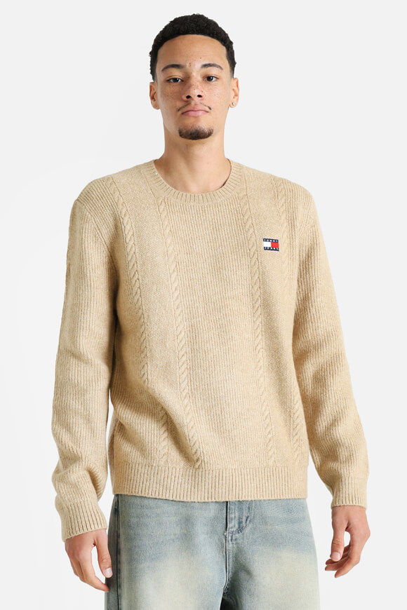 Tommy Jeans Strickpullover | Gentle Gold | Herren  | L von Tommy Jeans