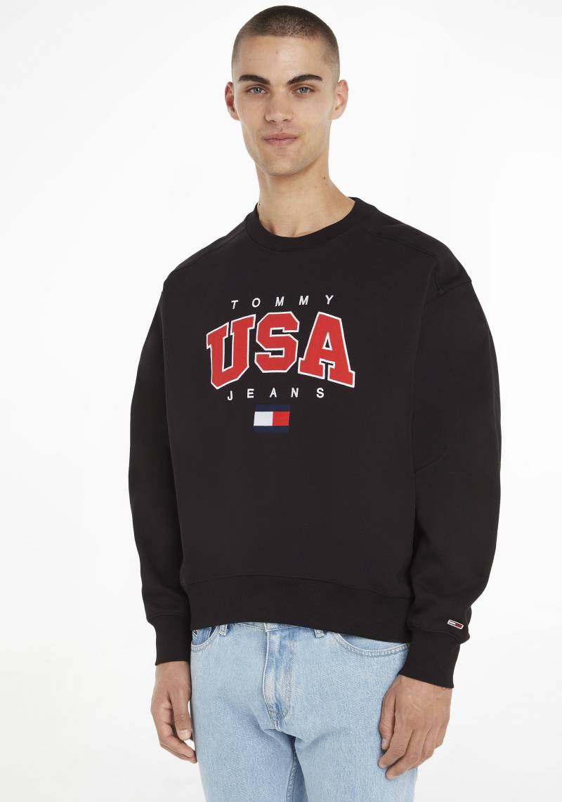 Tommy Jeans Sweatshirt »TJM BOXY MODERN SPORT USA CREW«, mit grossflächiger Logostickerei von Tommy Jeans