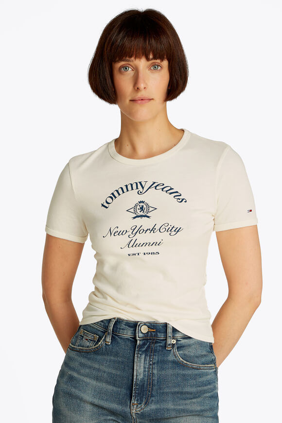 Tommy Jeans T-Shirt | Ancient White | Damen  | M von Tommy Jeans