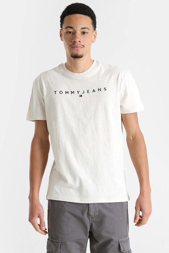 Tommy Jeans T-Shirt | Oat Marl | Herren  | L von Tommy Jeans