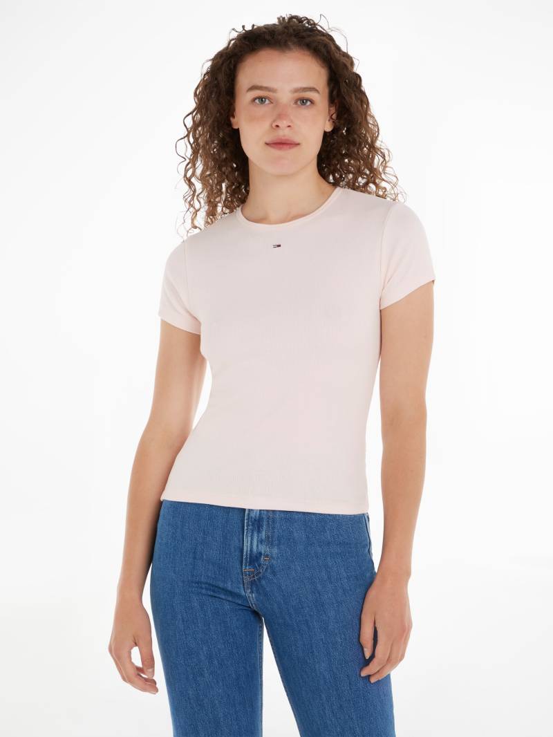 Tommy Jeans T-Shirt »TJW BBY ESSENTIAL RIB SS«, mit Tommy Jeans Logo-Flag von Tommy Jeans