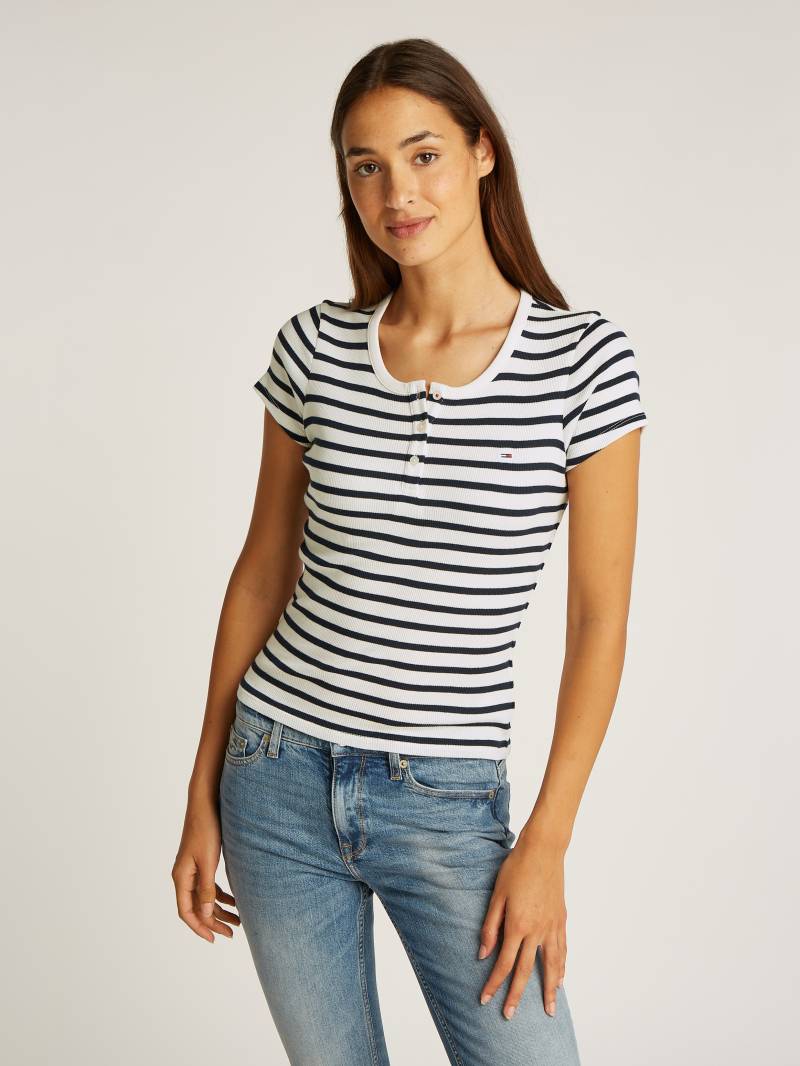 Tommy Jeans T-Shirt »TJW SLIM BUTTON RIB C-NECK SS«, mit Knöpfen von Tommy Jeans