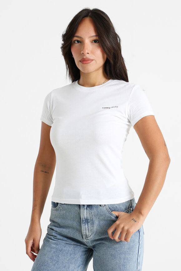 Tommy Jeans T-Shirt | White | Damen  | S von Tommy Jeans