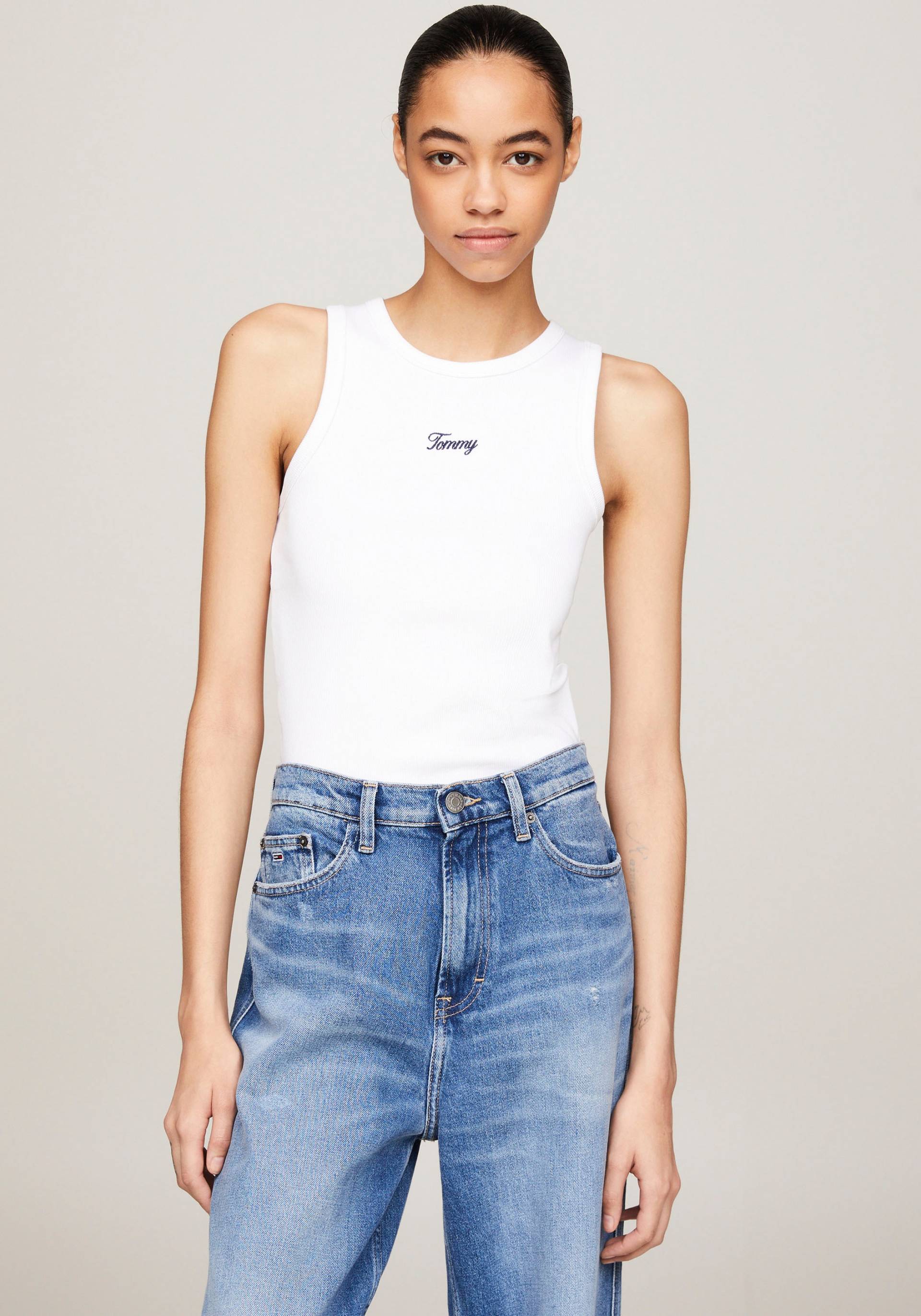 Tommy Jeans Tanktop »TJW SLIM SCRIPT TANK EXT«, Mit Tommy Logo-Schriftzug von Tommy Jeans