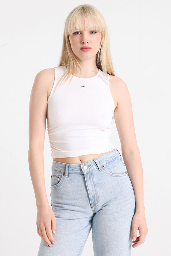 Tommy Jeans Tanktop | White | Damen  | M von Tommy Jeans