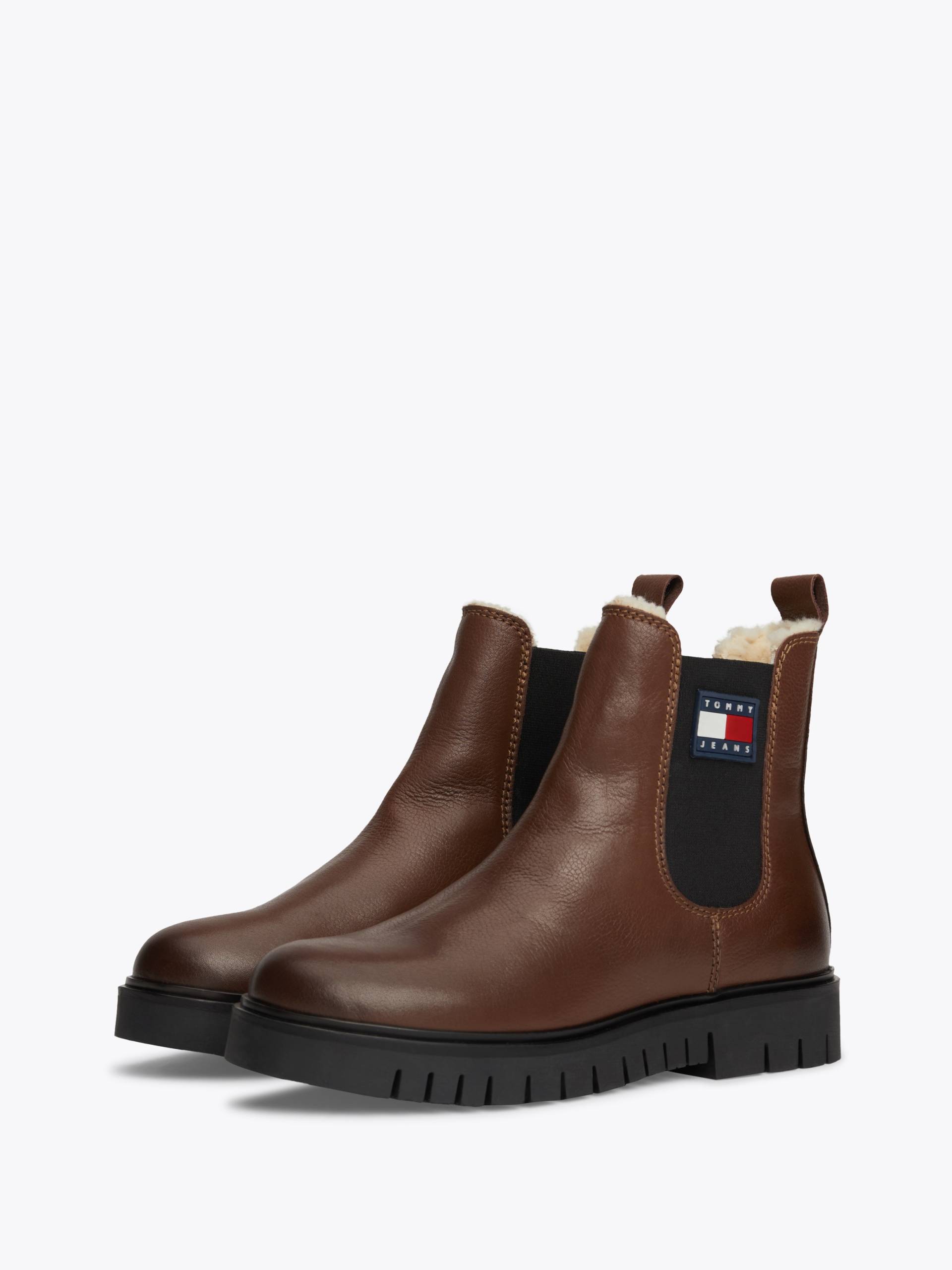 Tommy Jeans Winterboots »TJW CHELSEA BOOT WL«, Blockabsatz, Plateau, Chelseaboots, Schlupfschuh mit seitlichem Logo von Tommy Jeans