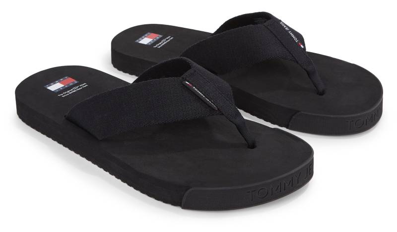 Tommy Jeans Zehentrenner »TJM ELEVATED FLIP FLOP«, Sommerschuh, Schlappen, Poolslides, Badeschuh, mit Label von Tommy Jeans