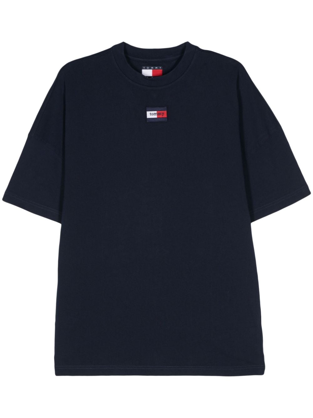 Tommy Jeans embroidered-logo cotton T-shirt - Blue von Tommy Jeans