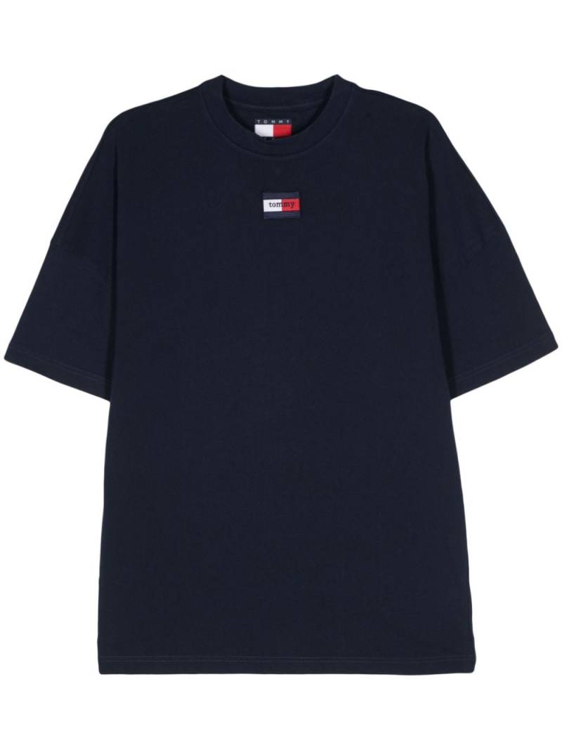 Tommy Jeans embroidered-logo cotton T-shirt - Blue von Tommy Jeans