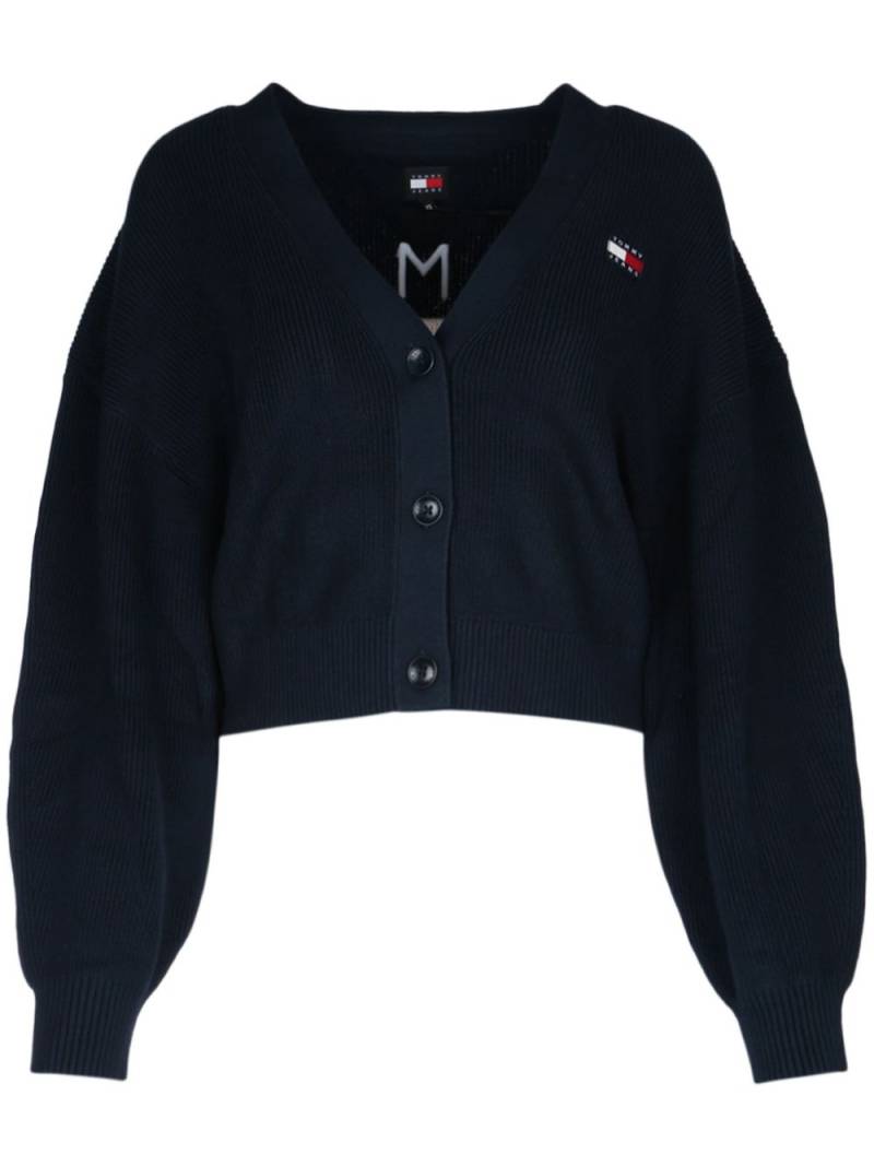 Tommy Jeans intarsia-logo cardigan - Blue von Tommy Jeans