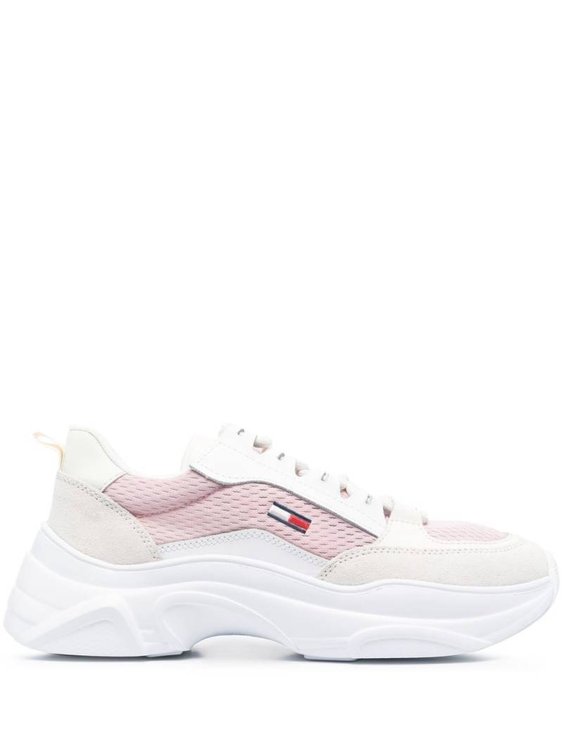 Tommy Jeans lace-up low-top sneakers - Pink von Tommy Jeans