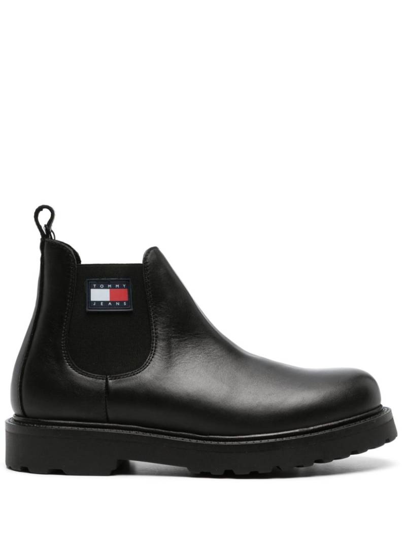 Tommy Jeans leather Chelsea boots - Black von Tommy Jeans