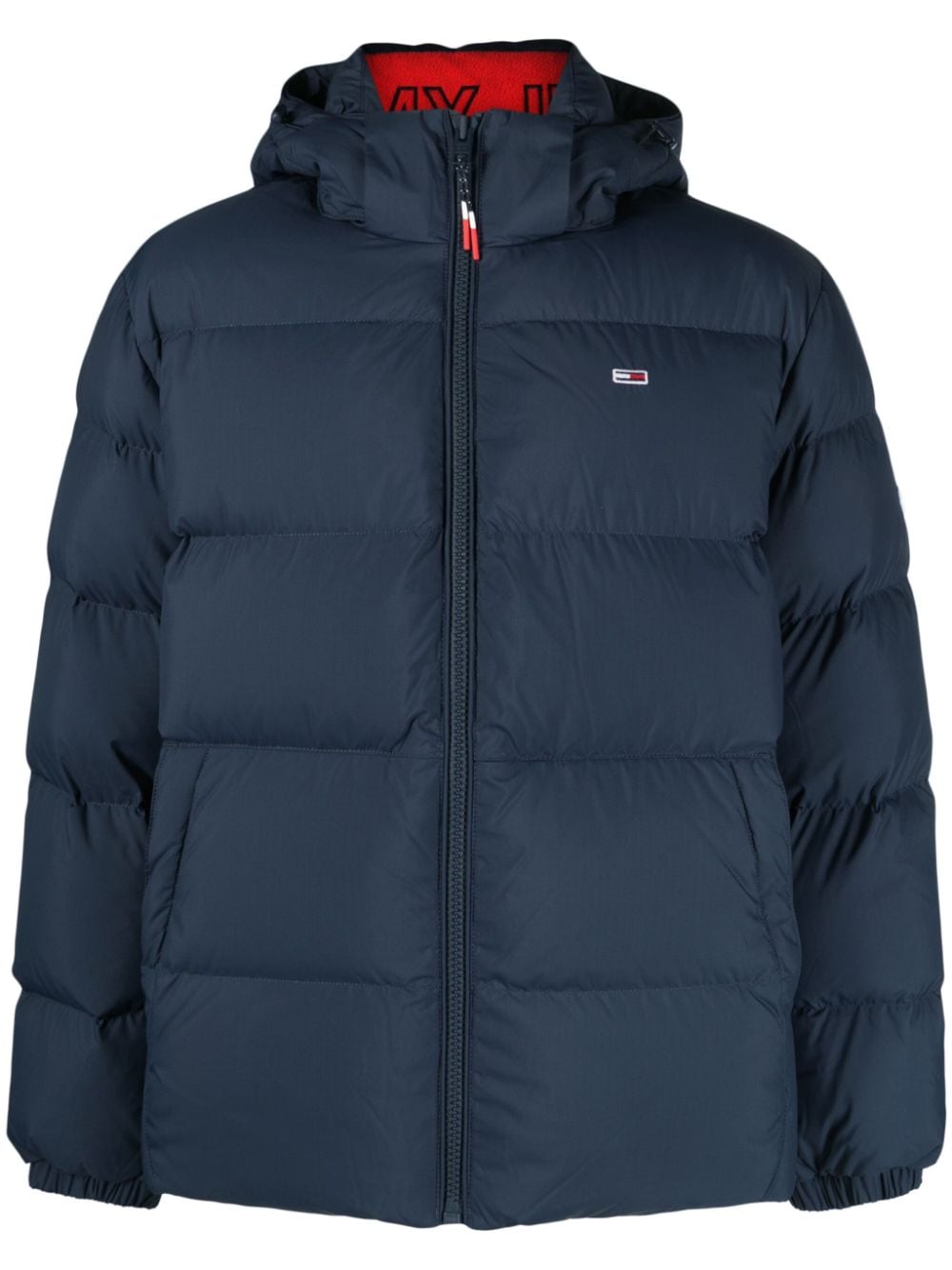 Tommy Jeans logo-patch puffer jacket - Blue von Tommy Jeans