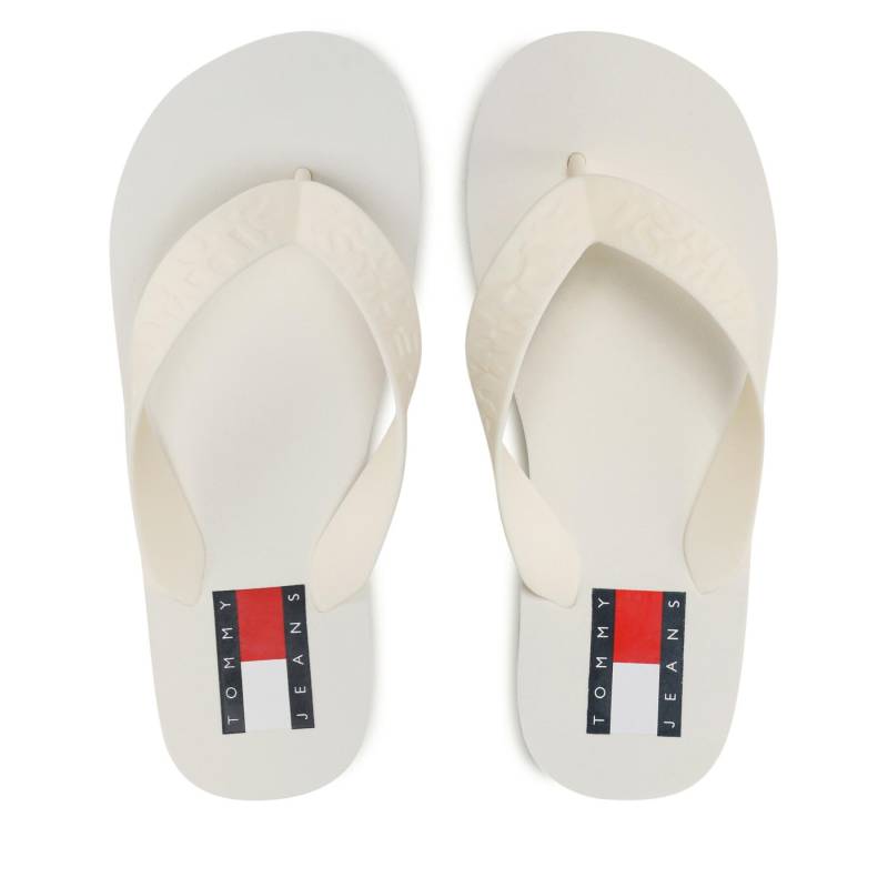 Zehentrenner Tommy Jeans Tjw Flag Eva Beach Sandal EN0EN02194 Écru von Tommy Jeans