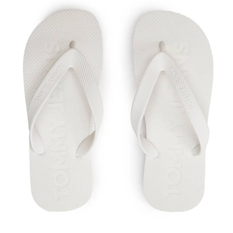 Zehentrenner Tommy Jeans Tjw Logo Flip Flop EN0EN02447 Écru von Tommy Jeans