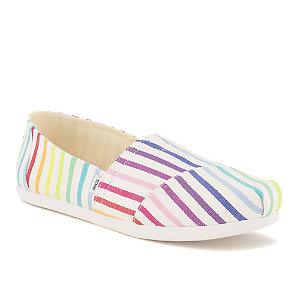 Toms Rainbow Damen Slipper Weiss von Toms