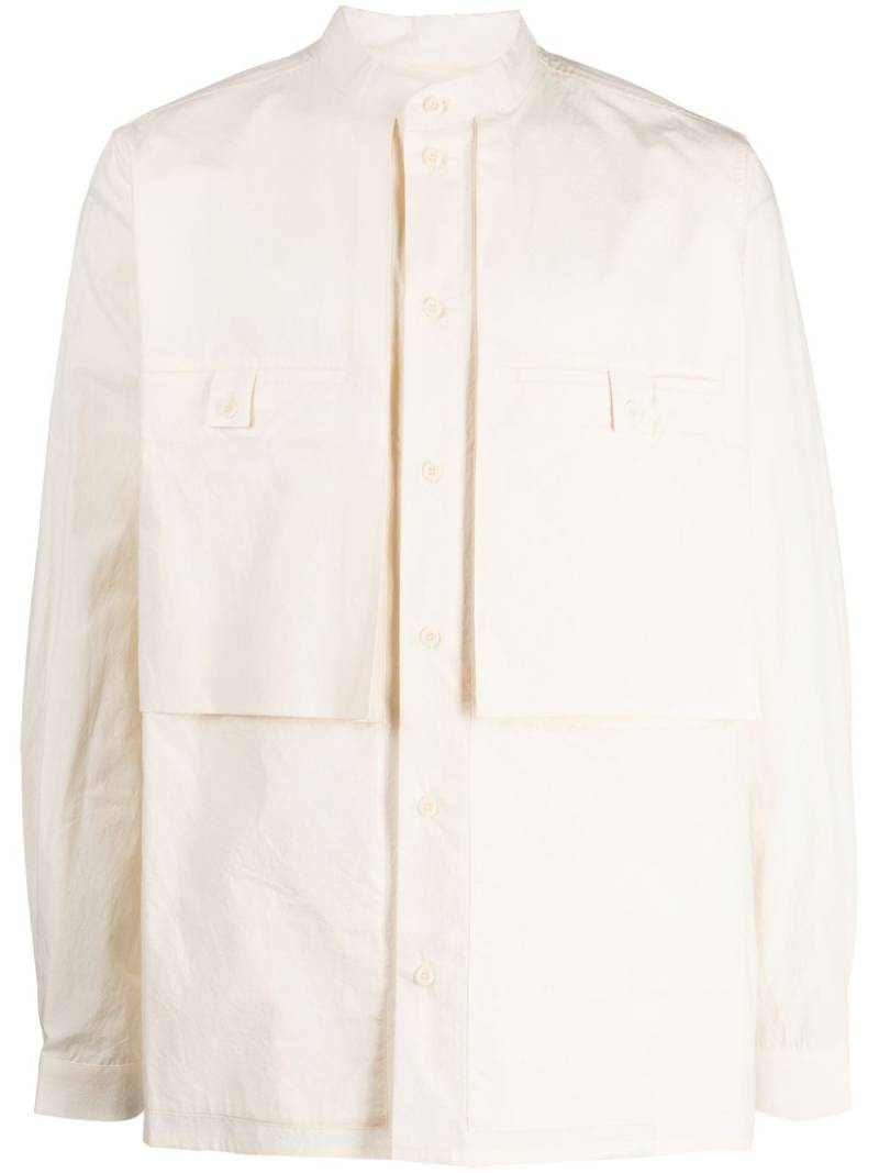 Toogood band-collar long-sleeve shirt - Neutrals von Toogood