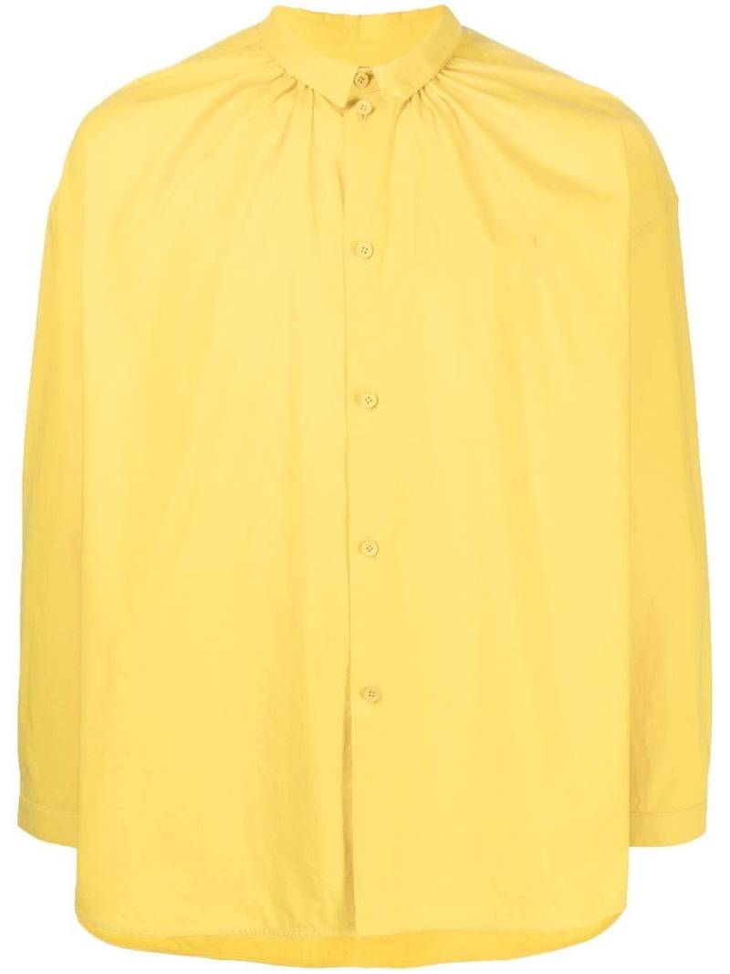 Toogood gathered long-sleeve linen shirt - Yellow von Toogood