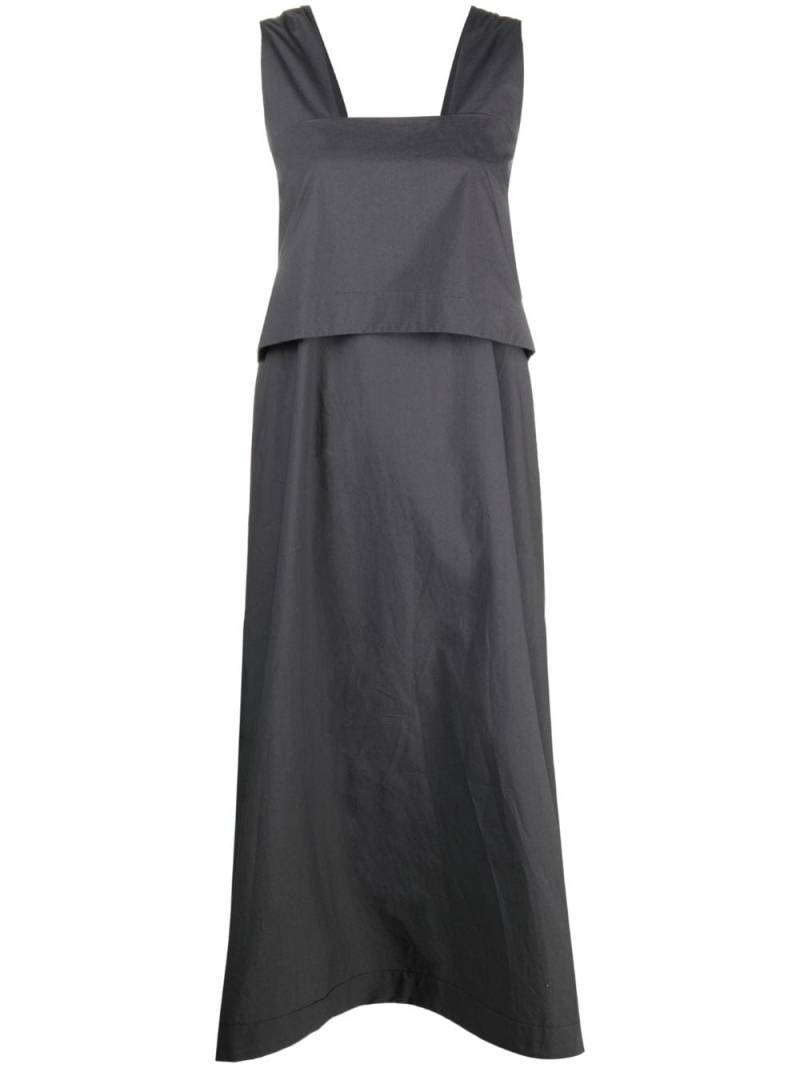 Toogood layered-detail draped cotton dress - Grey von Toogood