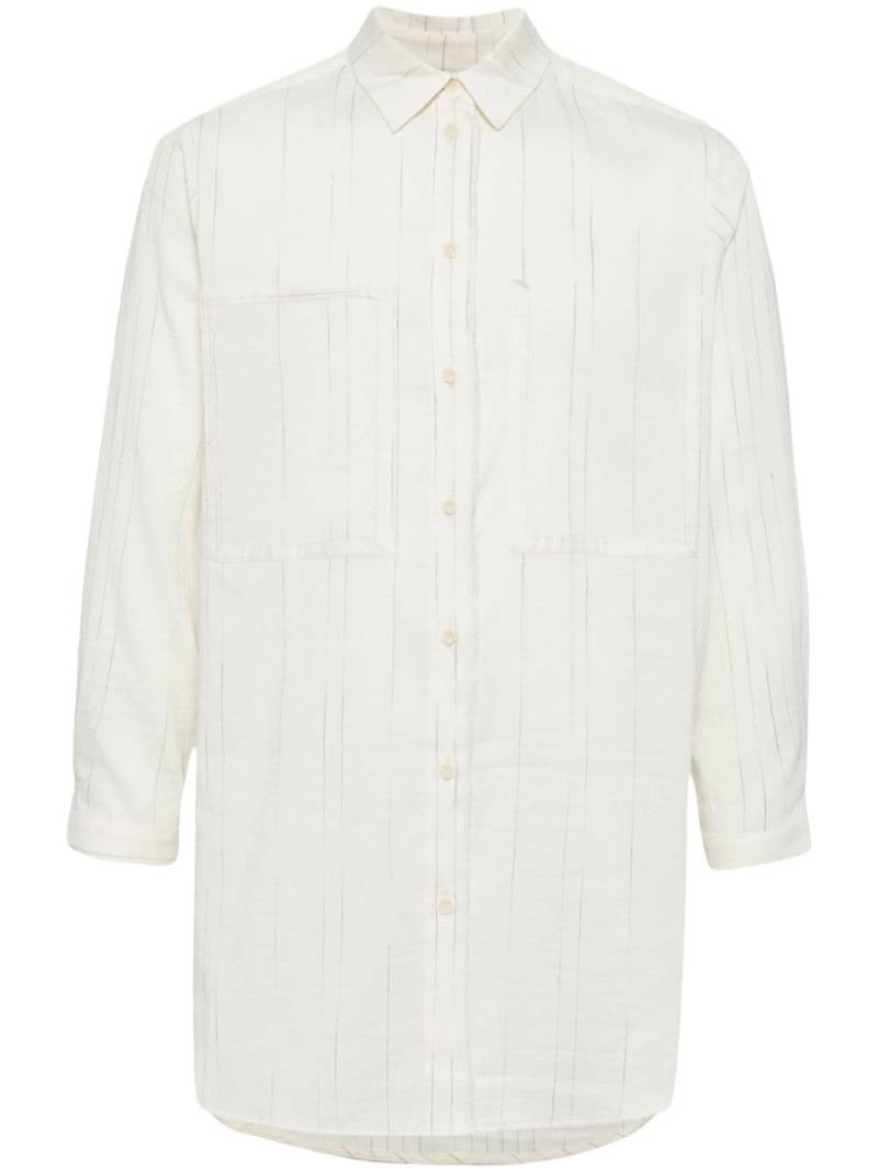 Toogood stripe-print cotton-linen shirt - Neutrals von Toogood