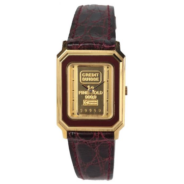 CATENA Lingot d'or, Quartzuhr mit 1g Goldbarren, rot von Top Watches