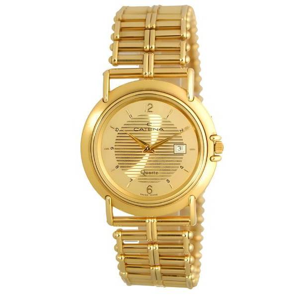 CATENA Othello Flatline, flache Quartz Armbanduhr gold von Top Watches