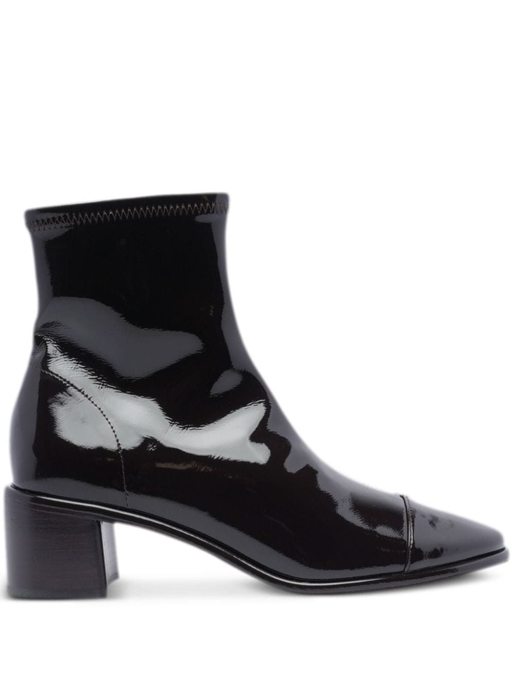 Tory Burch 55mm patent leather ankle boots - Black von Tory Burch