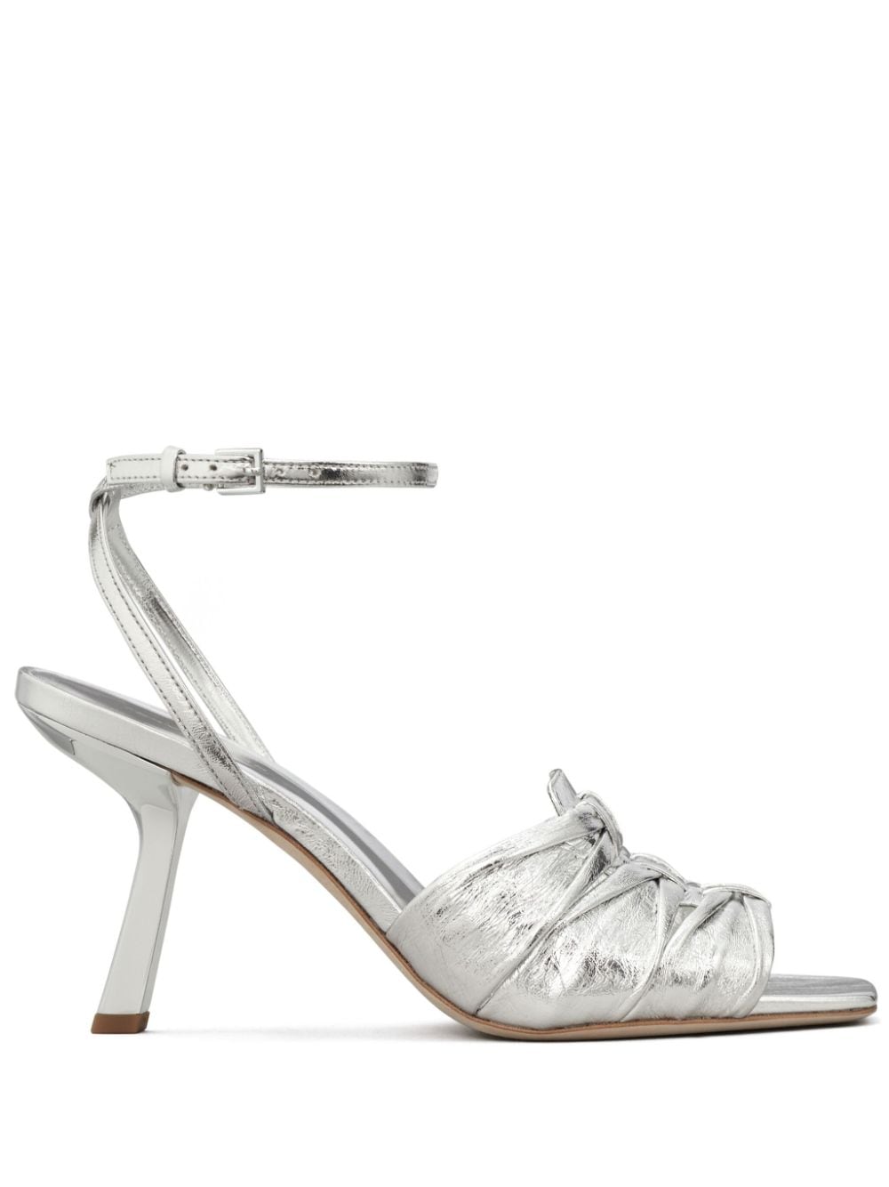 Tory Burch 85mm metallic leather sandals - Silver von Tory Burch