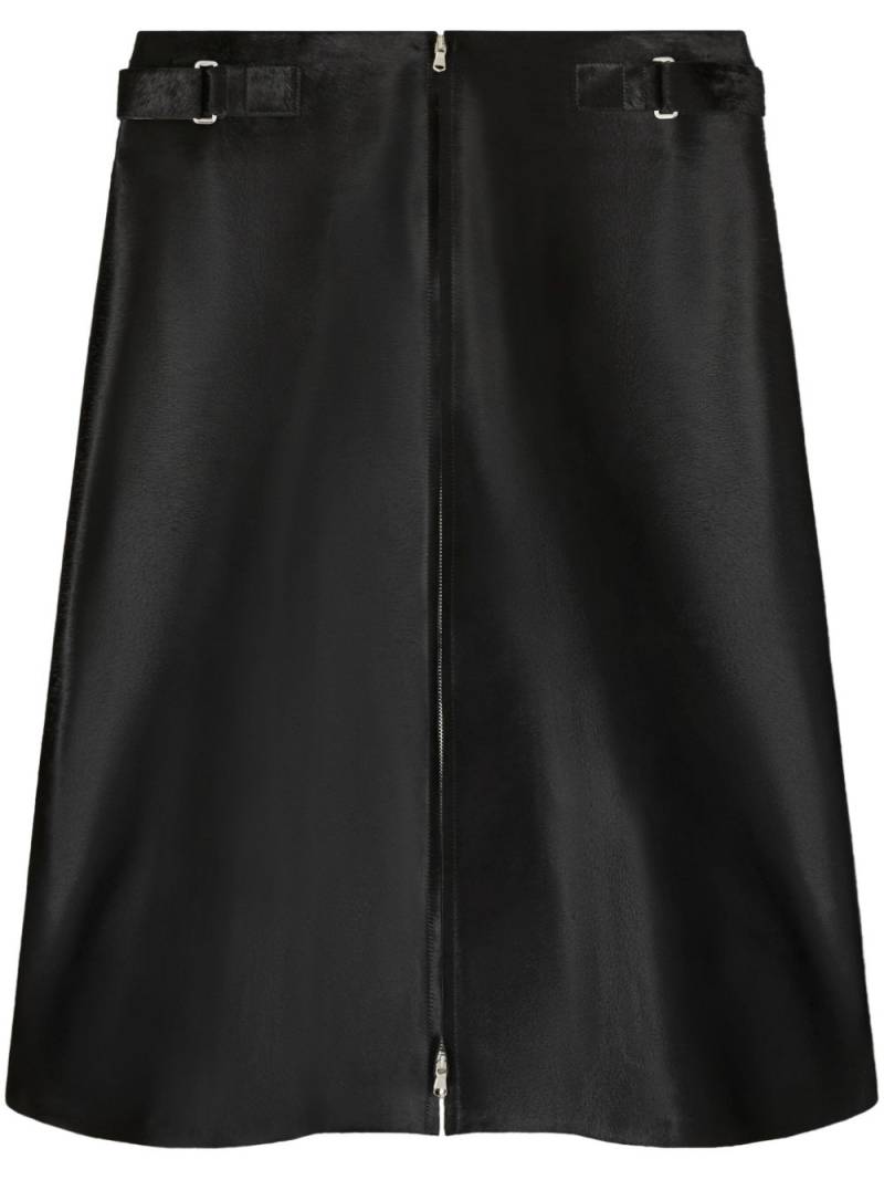 Tory Burch A-line calf hair skirt - Black von Tory Burch