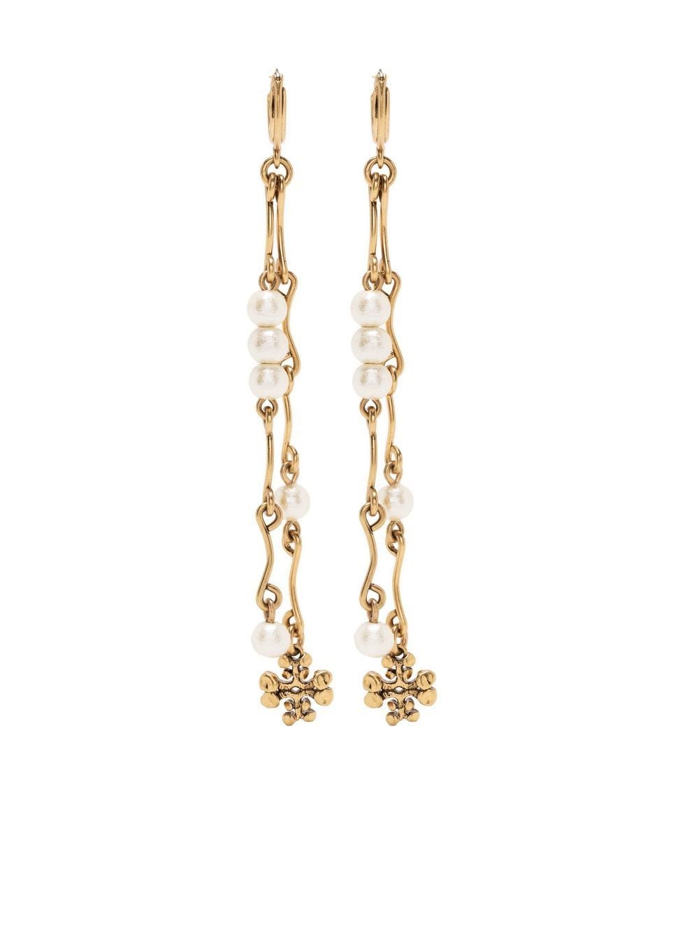 Tory Burch Brutalist linear earrings - Gold von Tory Burch