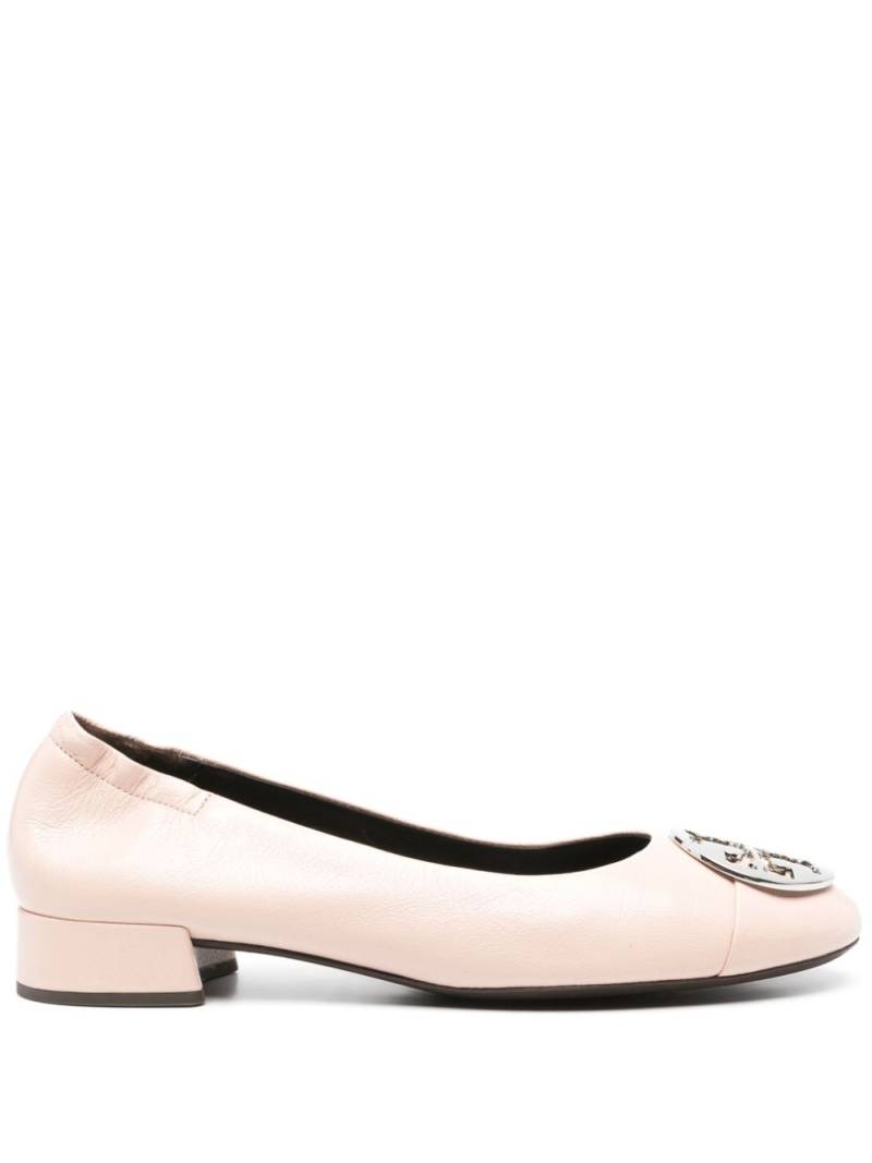 Tory Burch Claire leather ballerina shoes - Pink von Tory Burch