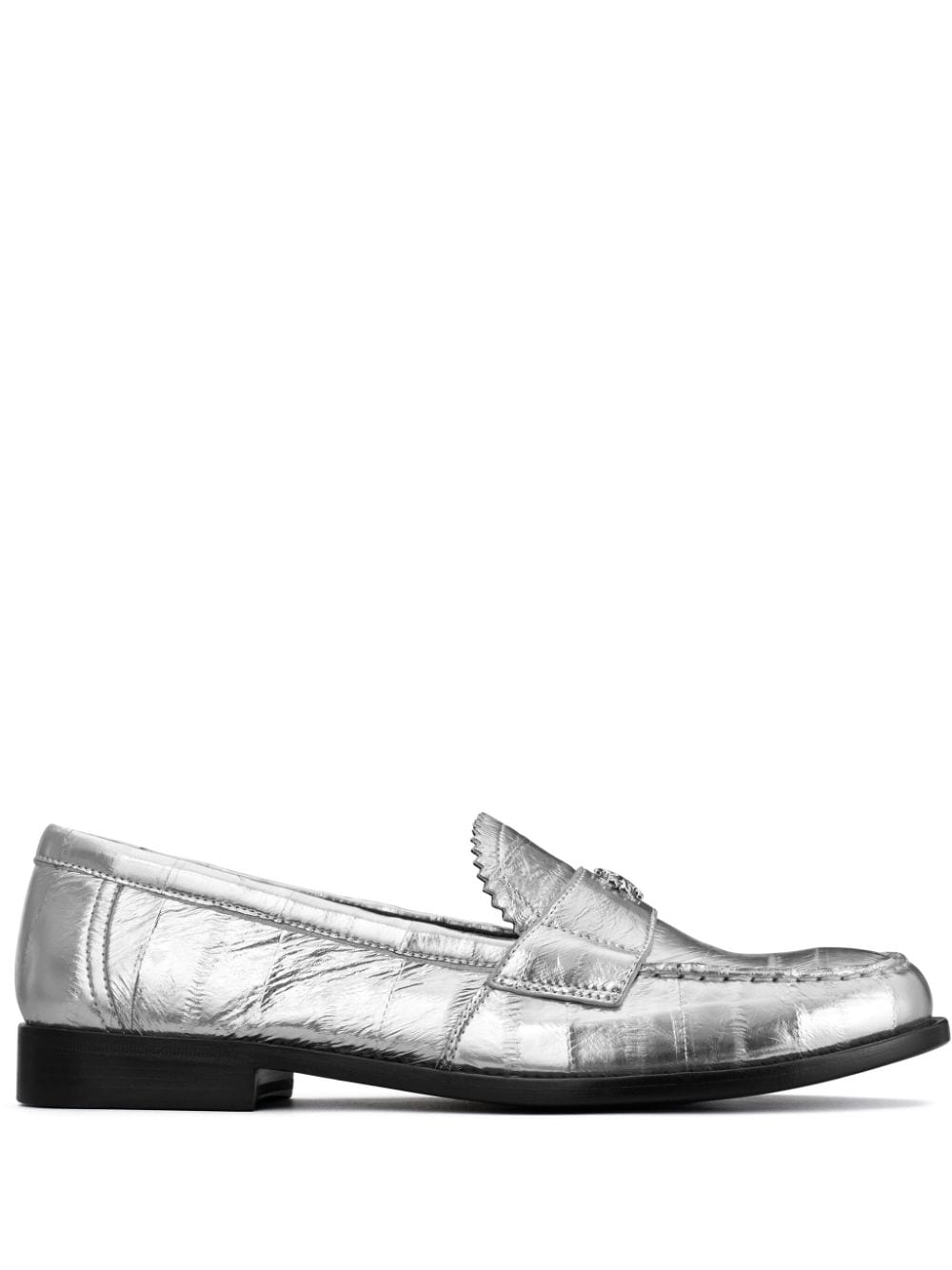 Tory Burch Classic metallic leather loafers - Silver von Tory Burch