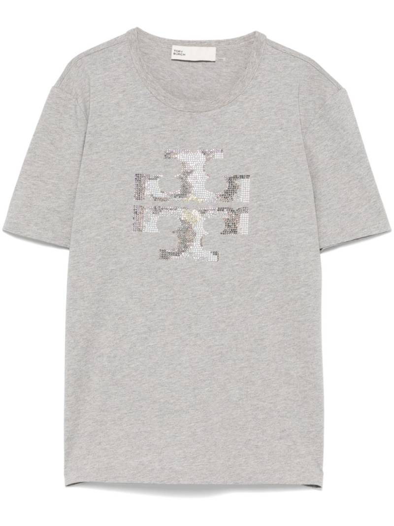 Tory Burch Crystal Logo T-shirt - Grey von Tory Burch