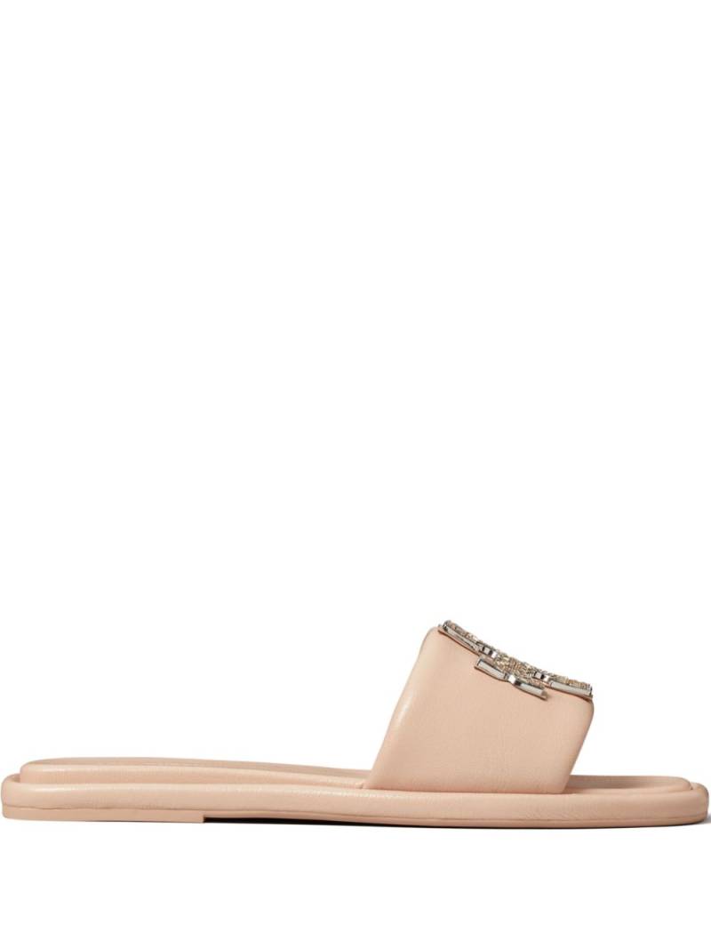 Tory Burch Double T Deco Sport slides - Pink von Tory Burch