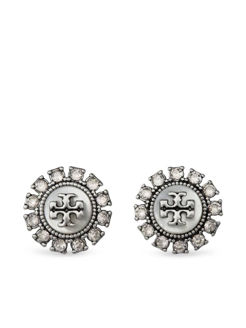 Tory Burch Kira crystal-embellishment stud earrings - Silver von Tory Burch