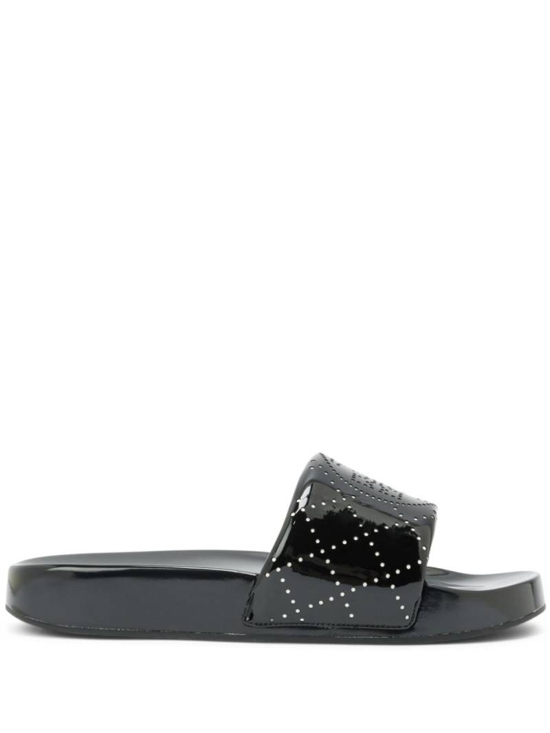 Tory Burch Double T pool slides - Black von Tory Burch