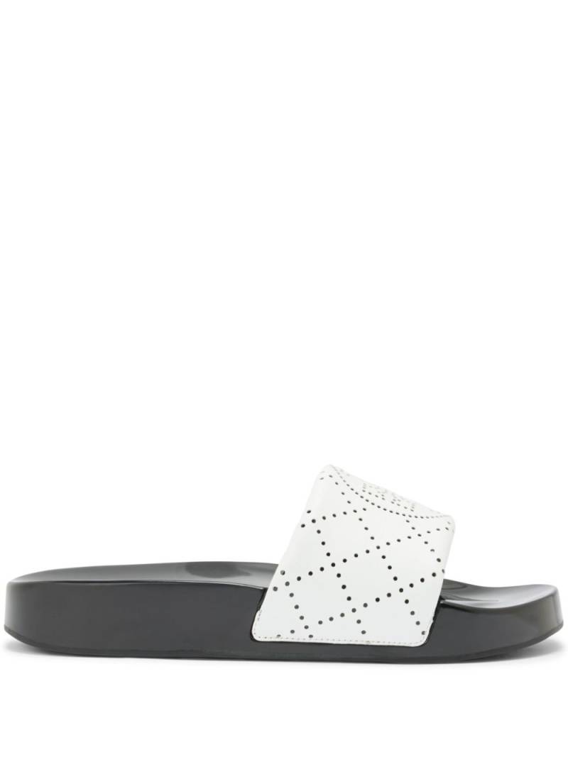 Tory Burch Double T pool slides - White von Tory Burch