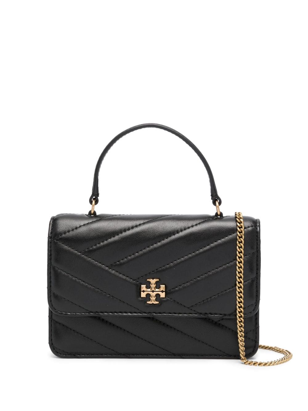 Tory Burch Double T quilted shoulder bag - Black von Tory Burch