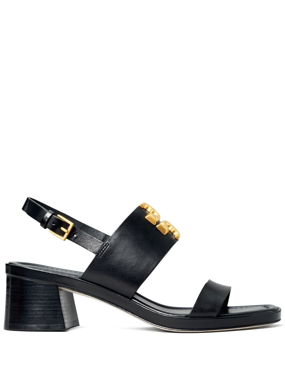 Tory Burch Eleanor 60mm logo-plaque sandals - Black von Tory Burch