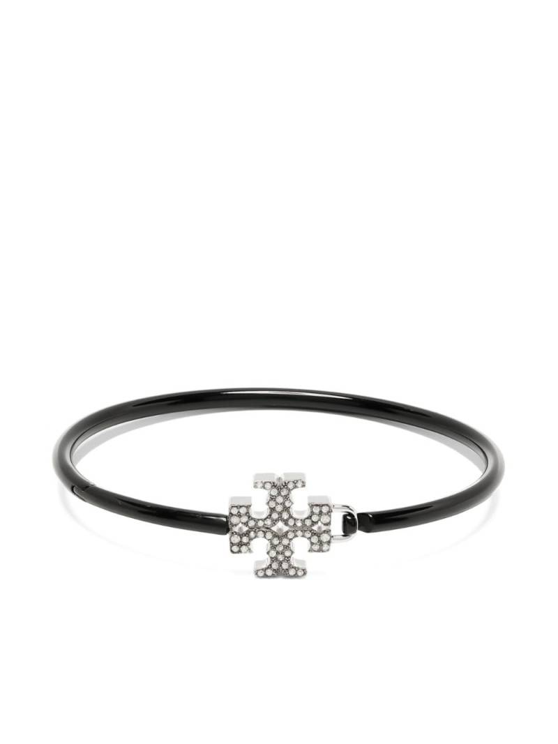 Tory Burch Eleanor Double T hinged bracelet - Black von Tory Burch