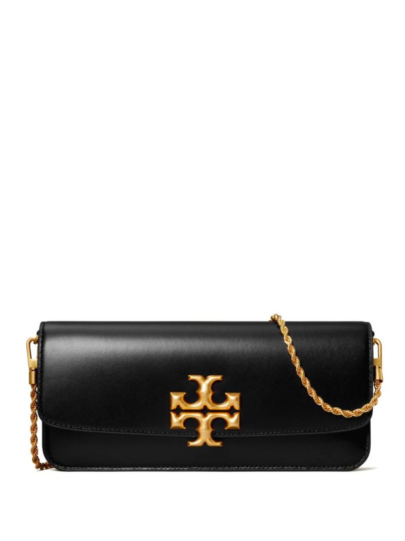 Tory Burch Eleanor leather clutch bag - Black von Tory Burch