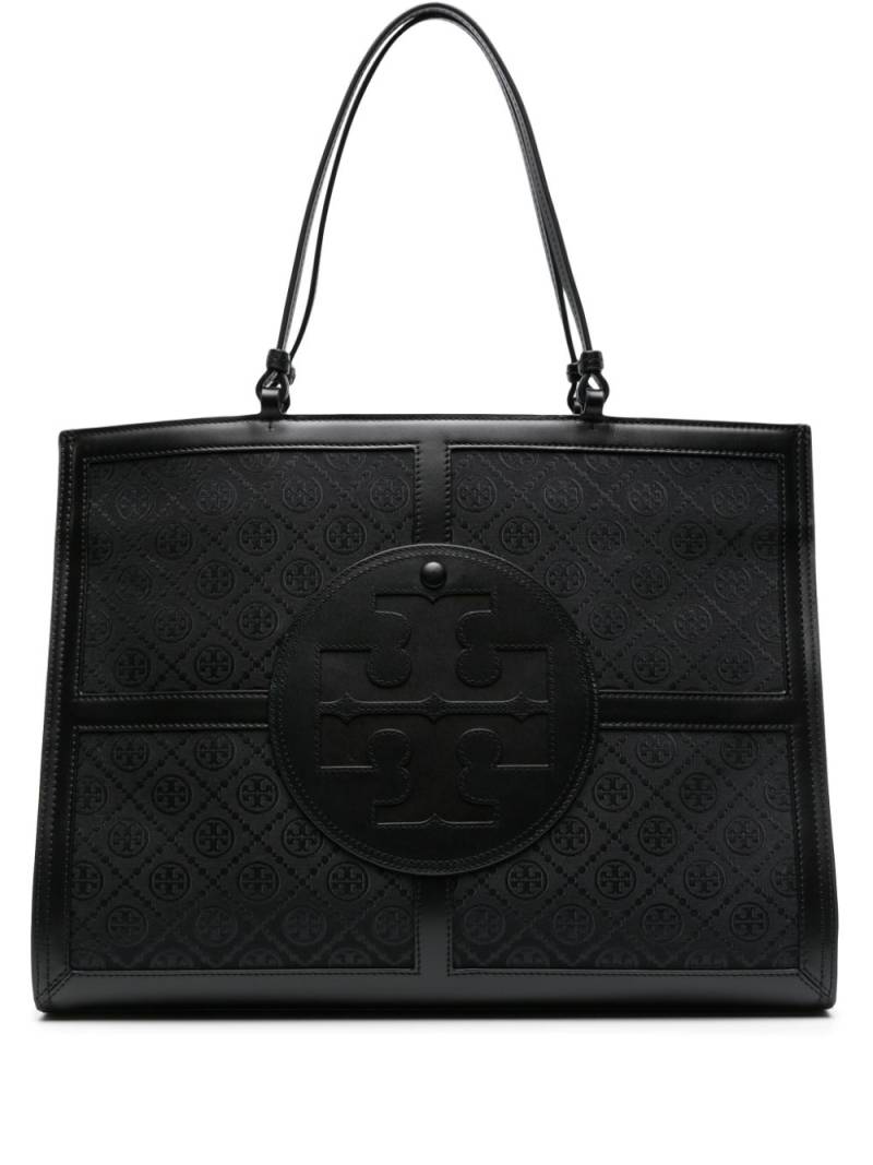 Tory Burch Ella Quadrant T-monogram tote bag - Black von Tory Burch